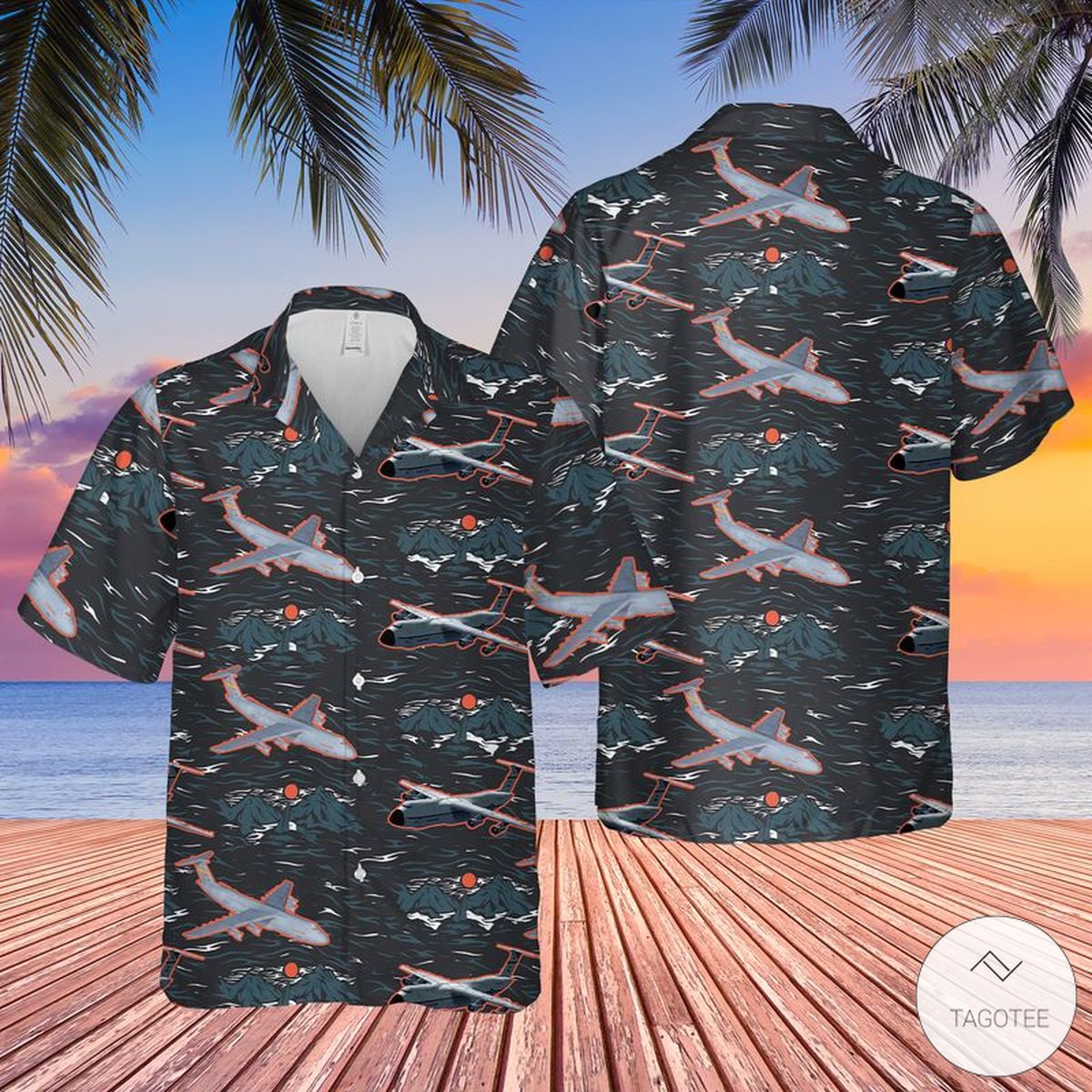 US Air Force Lockheed C-5 Galaxy Hawaiian Shirt, Beach Short – TAGOTEE