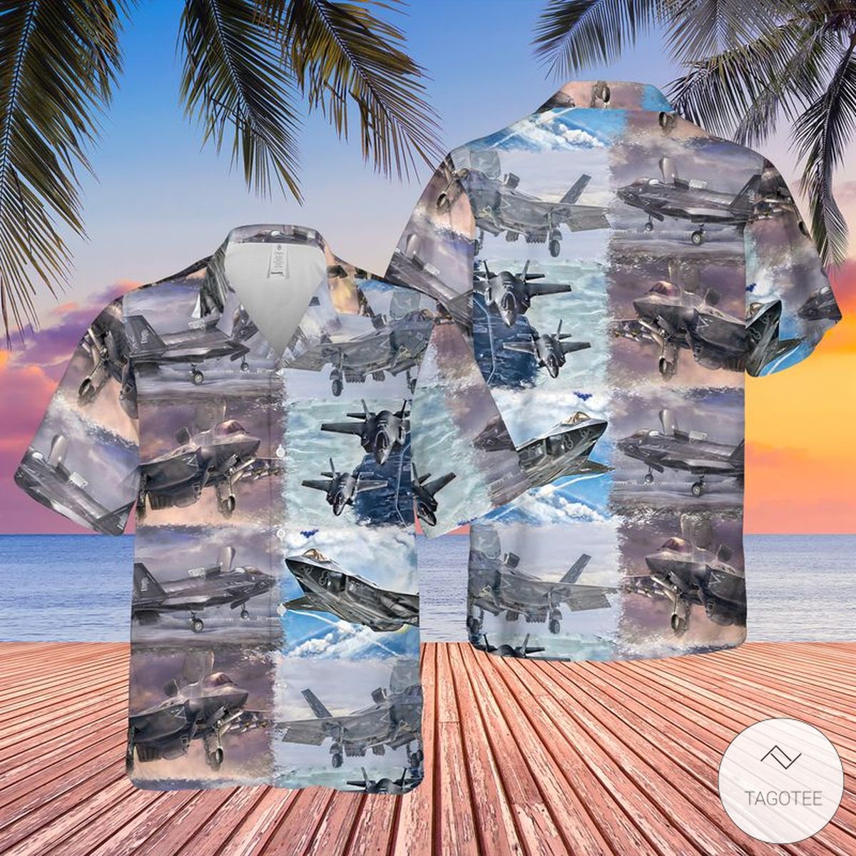 US Air Force Lockheed Martin F 35 Lightning II Hawaiian Shirt Beach Shorts