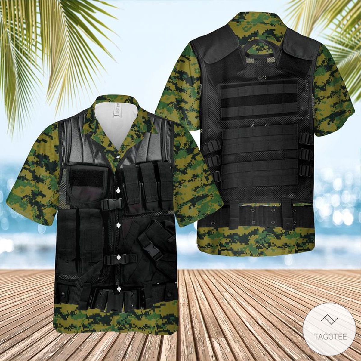 US Marine Corps Tactical Vest Hawaiian Shirt – TAGOTEE