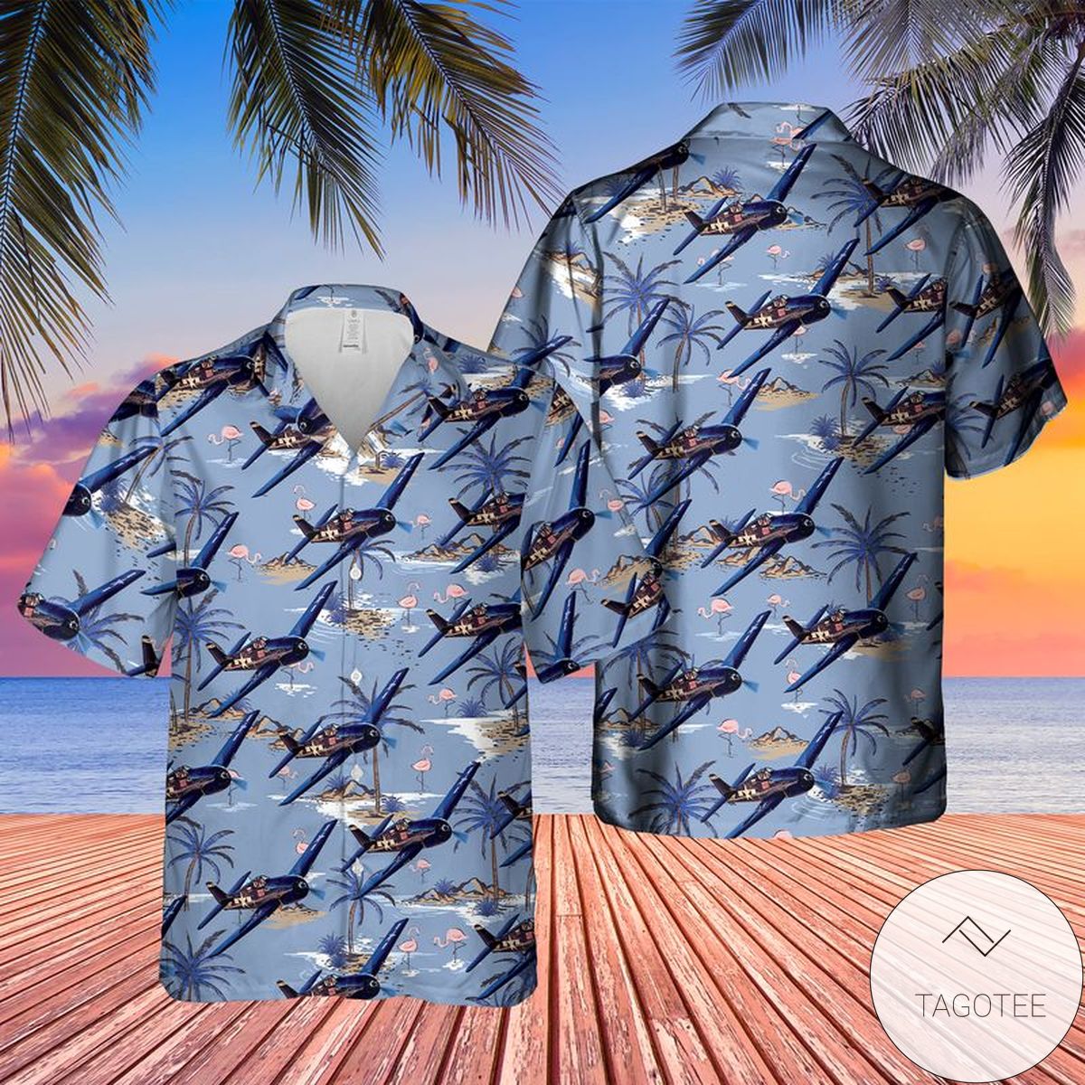 US Navy Grumman F6F Hellcat Hawaiian Shirt + Shorts – TAGOTEE