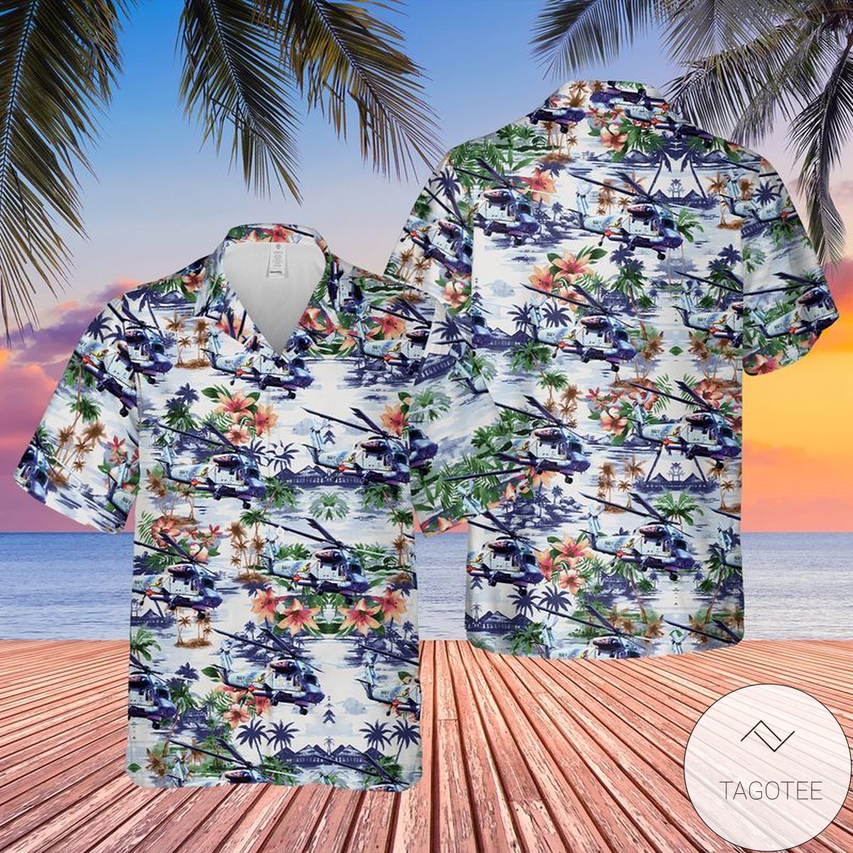 US Navy Kaman SH 2G Super Seasprite Hawaiian Shirt Beach Shorts