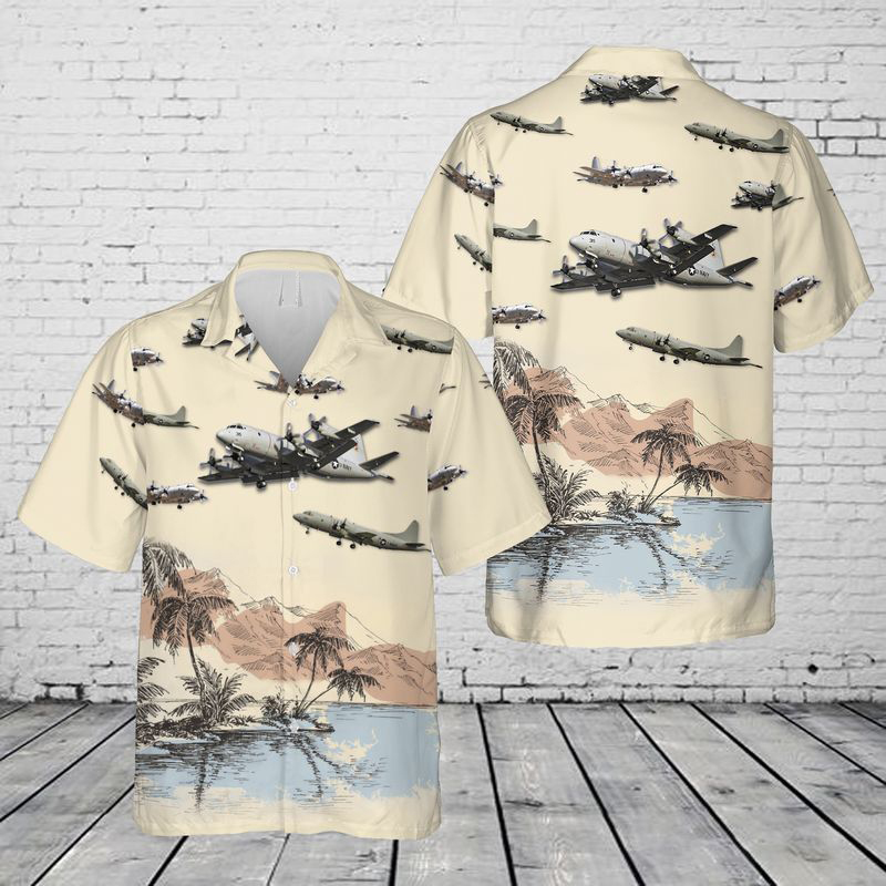 US Navy Lockheed P 3 Orion Hawaiian Shirt