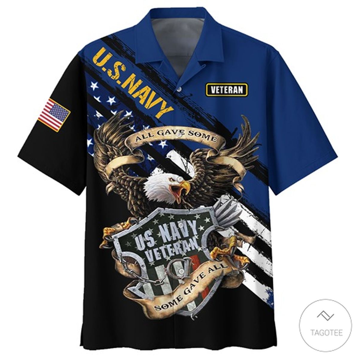 US Navy Veteran Eagle Flag Hawaiian Shirt – TAGOTEE