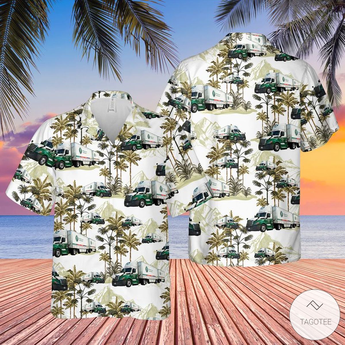US Truck Transportation Hawaiian Shirt, Beach Shorts – TAGOTEE