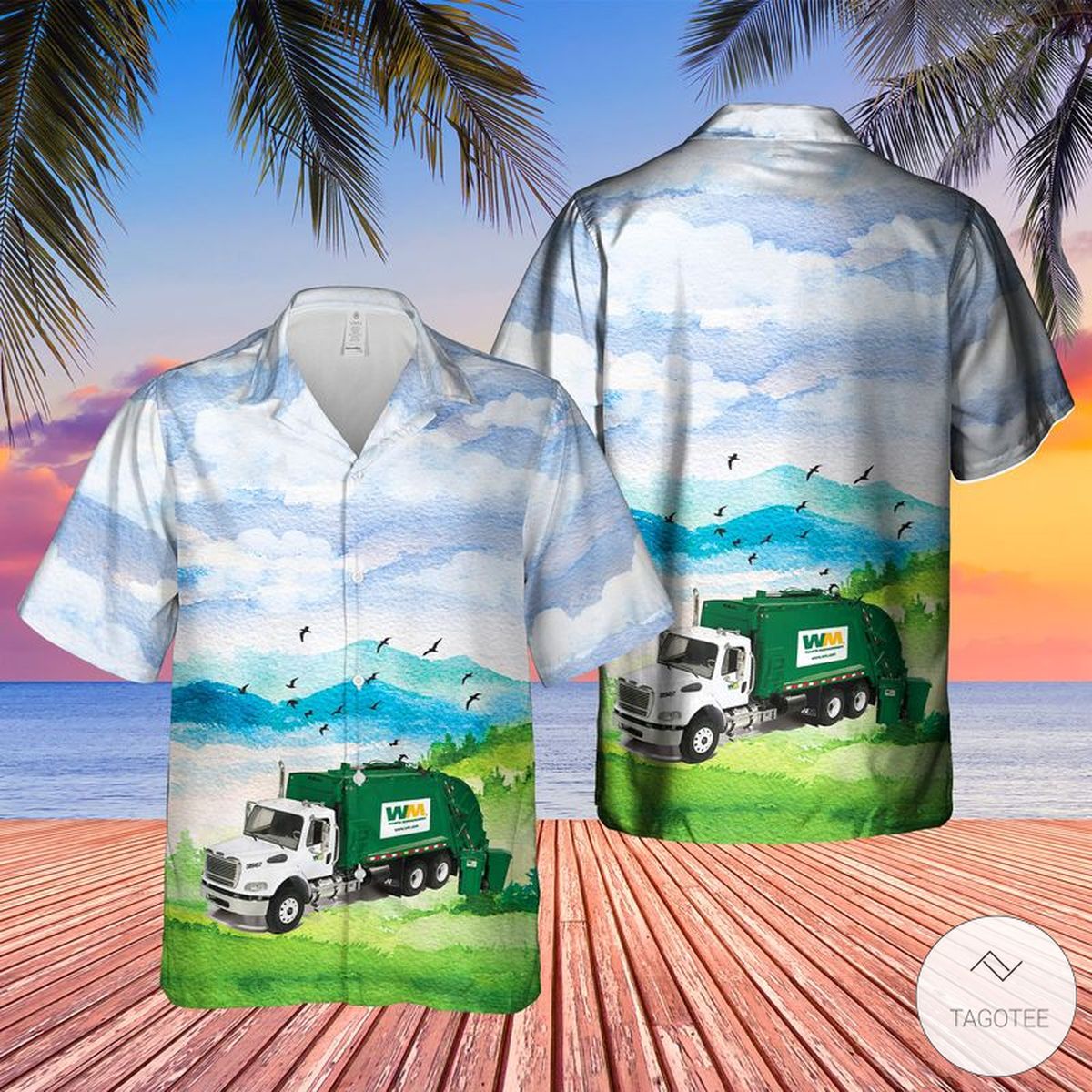 US Waste Management Garbage Roll-off Hawaiian Shirt – TAGOTEE