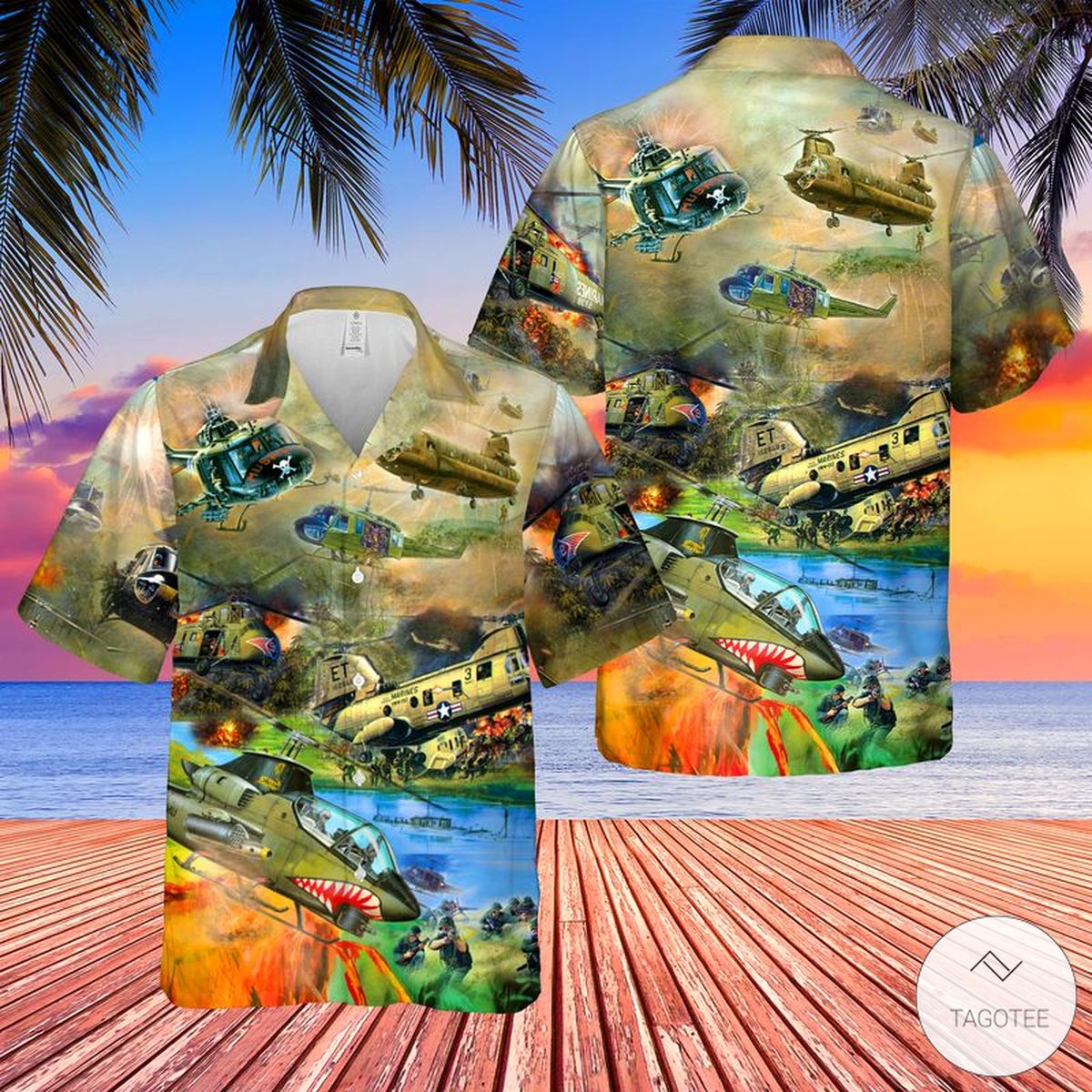 USA Helicopters Hawaiian Shirt – TAGOTEE