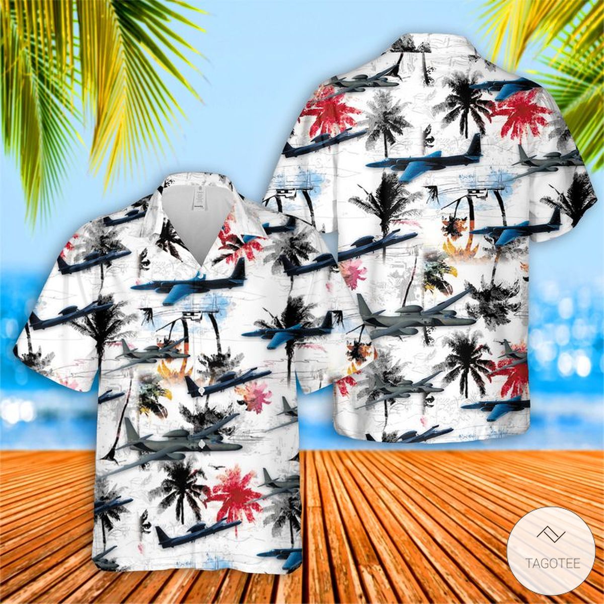 USAF Lockheed TR-1 “Dragon Lady” Hawaiian Shirt, Beach Shorts – TAGOTEE