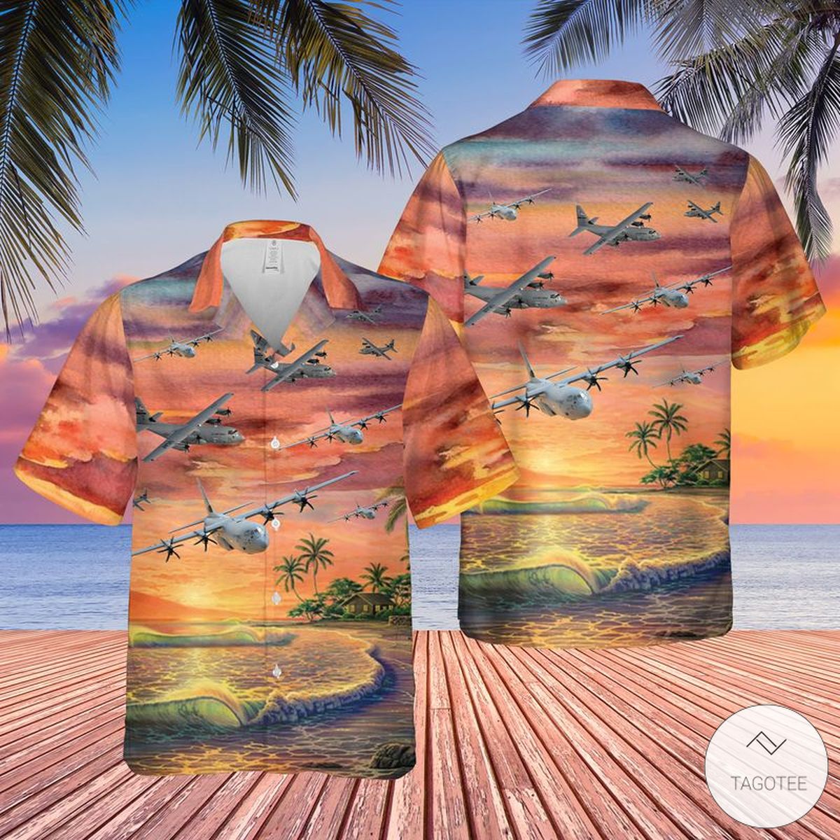 United States Air Force Lockheed Martin C 130J Super Hercules Hawaiian Shirt Beach Short
