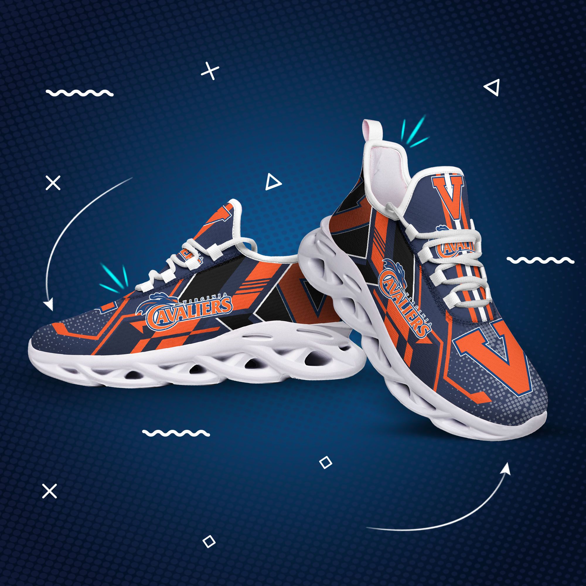 Virginia cavaliers max soul clunky shoes1