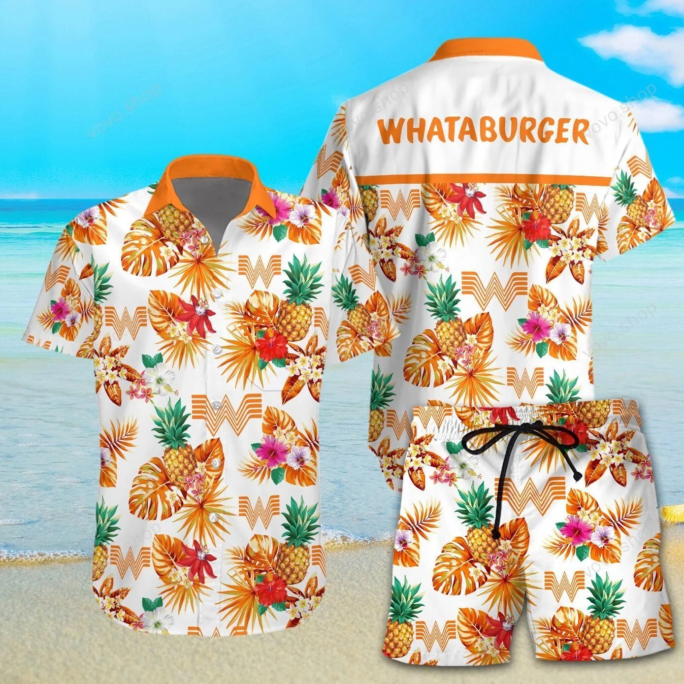 Whataburger Hawaiian Shirt Beach Short – Dnstyles 300721