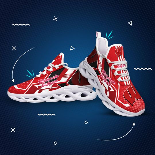 Wisconsin badgers max soul clunky shoes1