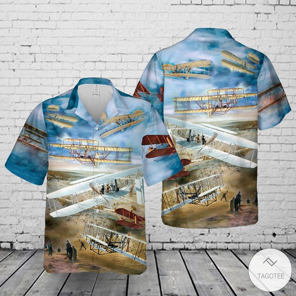 Wright Flyer Hawaiian Shirt Beach Shorts
