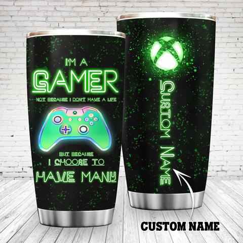 Xbox I’m A Gamer Not Because I Don’t Have A Life Custom Name Tumbler  – Dnstyles 200721