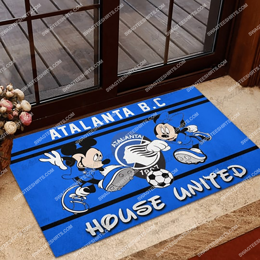 [special edition] Atalanta bergamasca calcio house united mickey mouse and minnie mouse doormat  – maria