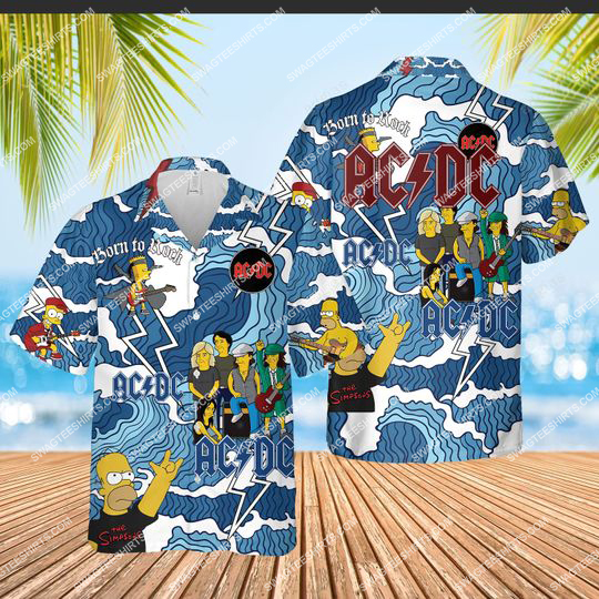 bob's burgers movie and ac dc rock band all over print hawaiian shirt 1