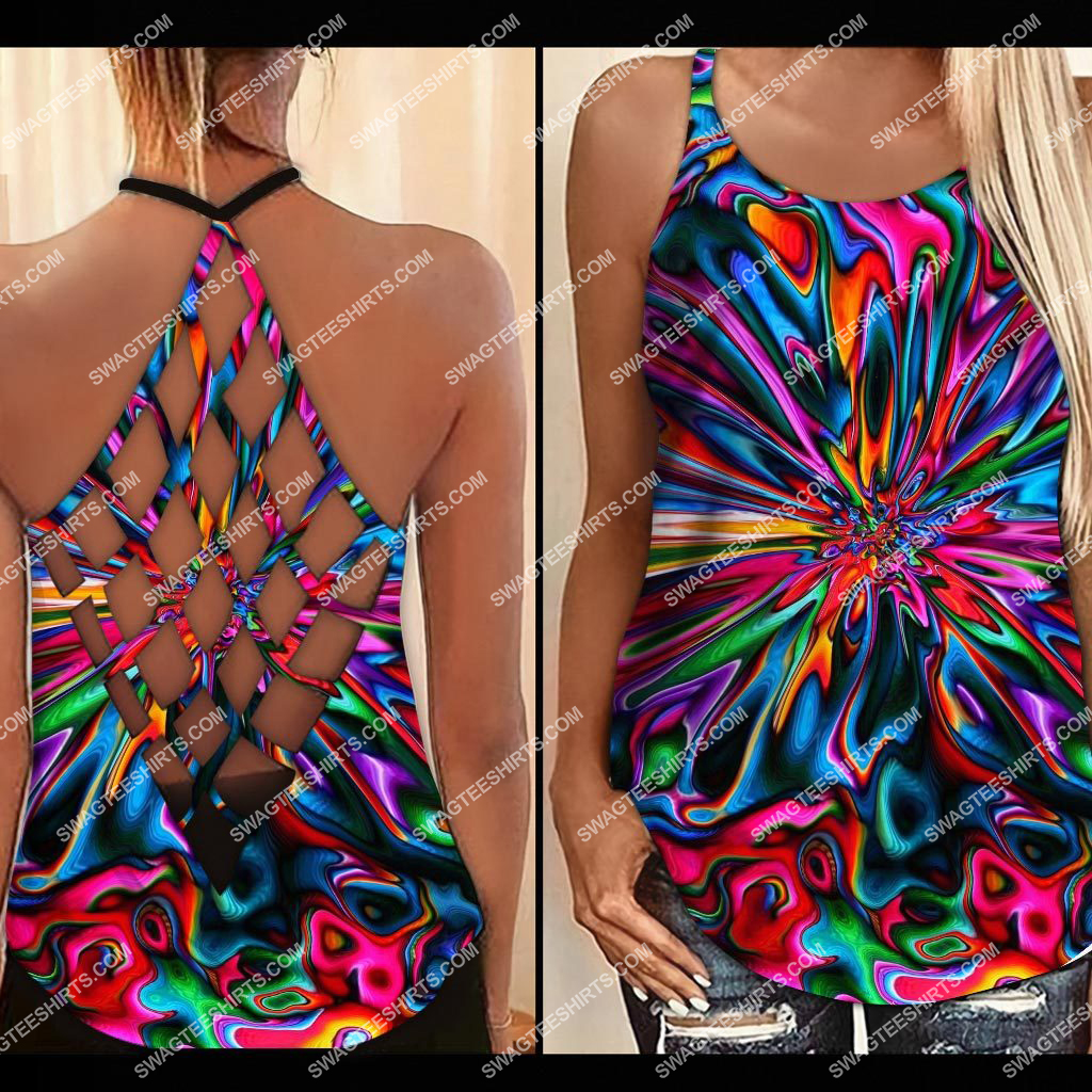 [special edition] Colorful hippie summer vibes criss cross tank top – Maria