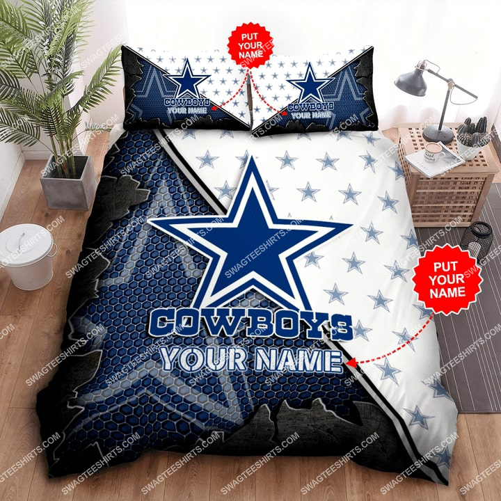 custom name dallas cowboys football all over print bedding set 1
