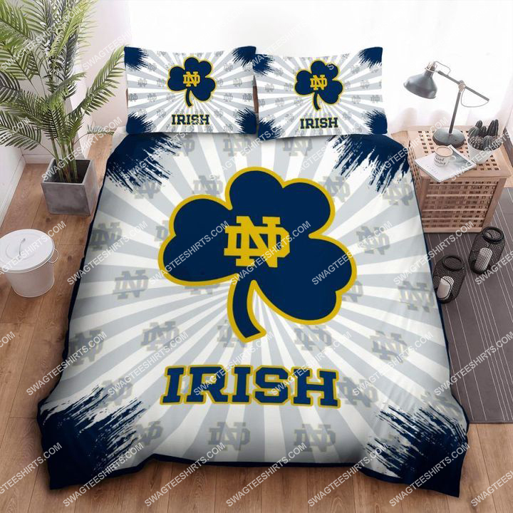 [special edition] notre dame fighting irish football all over print bedding set – maria
