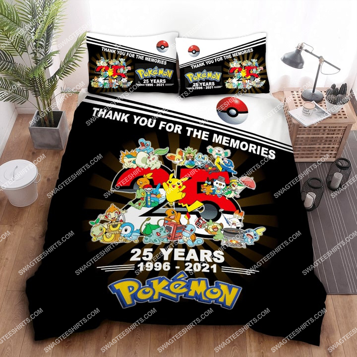 [special edition] pokemon 25th anniversary 1996-2021 thank you for the memories bedding set – maria