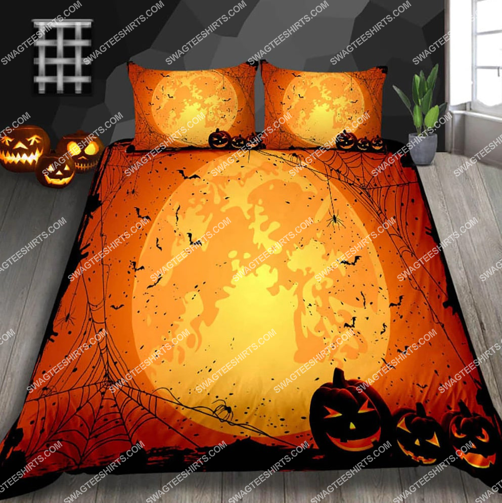 [special edition] The golden halloween horror night full printing bedding set – maria