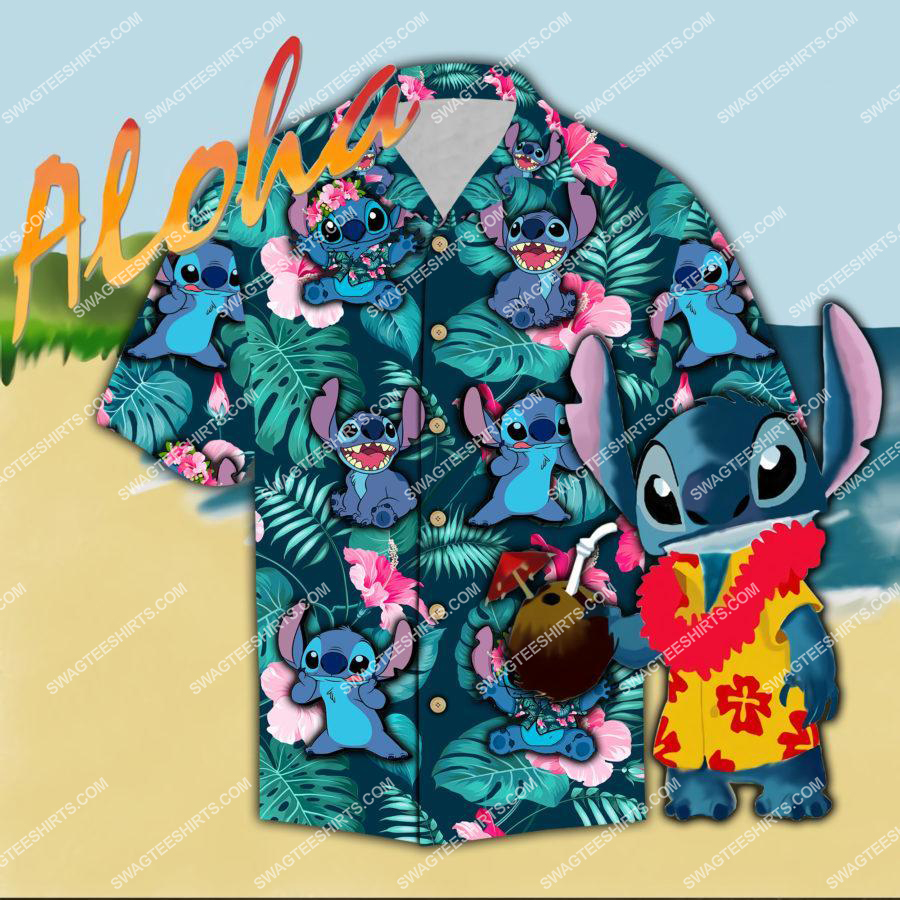 [special edition] Tropical aloha stitch all over print hawaiian shirt – Maria