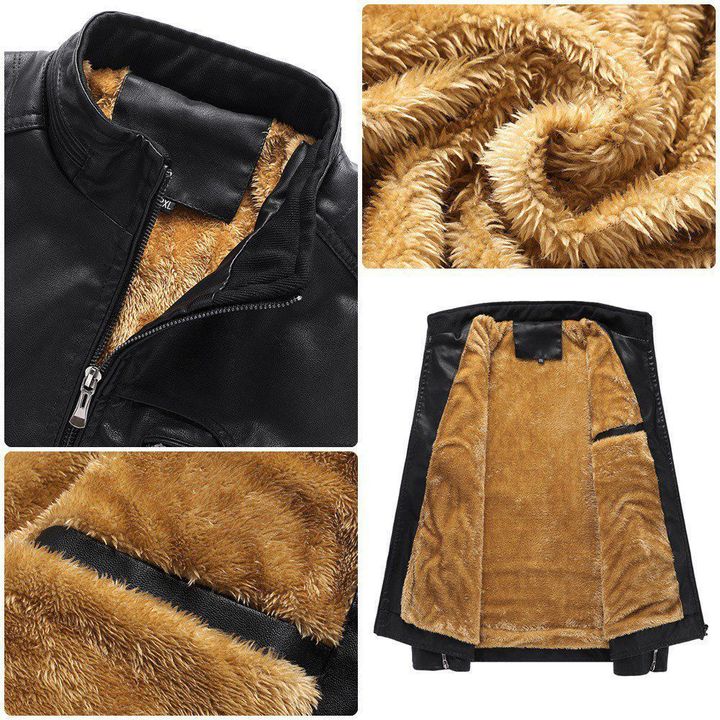 1-Acura fleece leather jacket (4)