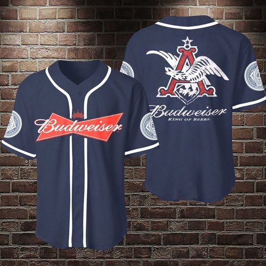 Budweiser King Of Beers Baseball Jersey Shirt – BBS
