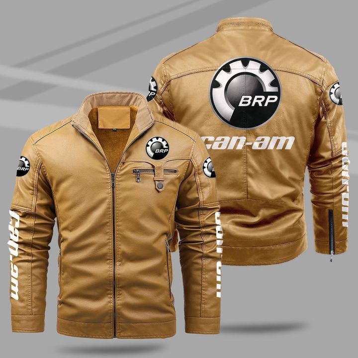 12-Can-am Motorcycles fleece leather jacket (2)