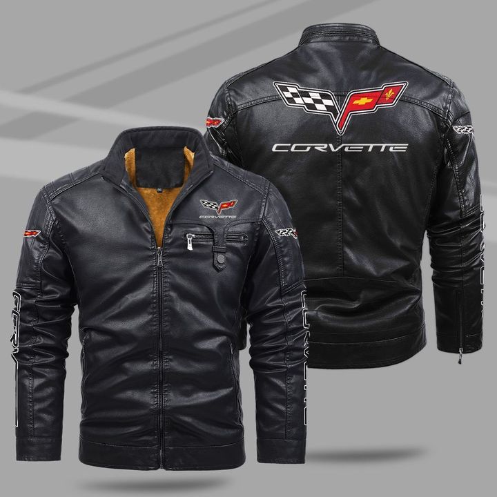 15-Chevrolet Corvette fleece leather jacket (1)