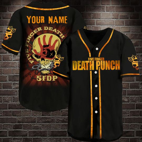 2-Five Finger Death Punch Personalized Baseball Jersey Shirt (1)