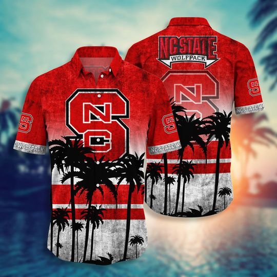 2-NC State Wolfpack NCAA hawaiian shirt and short (1)