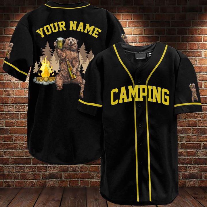 Bear Camping custom name baseball jersey – BBS