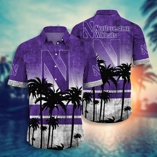 5-Northwestern Wildcats NCAA1 Hawaiian Shirt And Short (1)