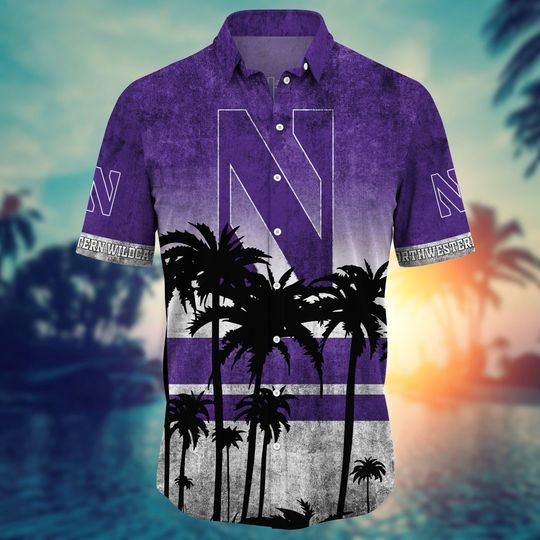 5-Northwestern Wildcats NCAA1 Hawaiian Shirt And Short (2)