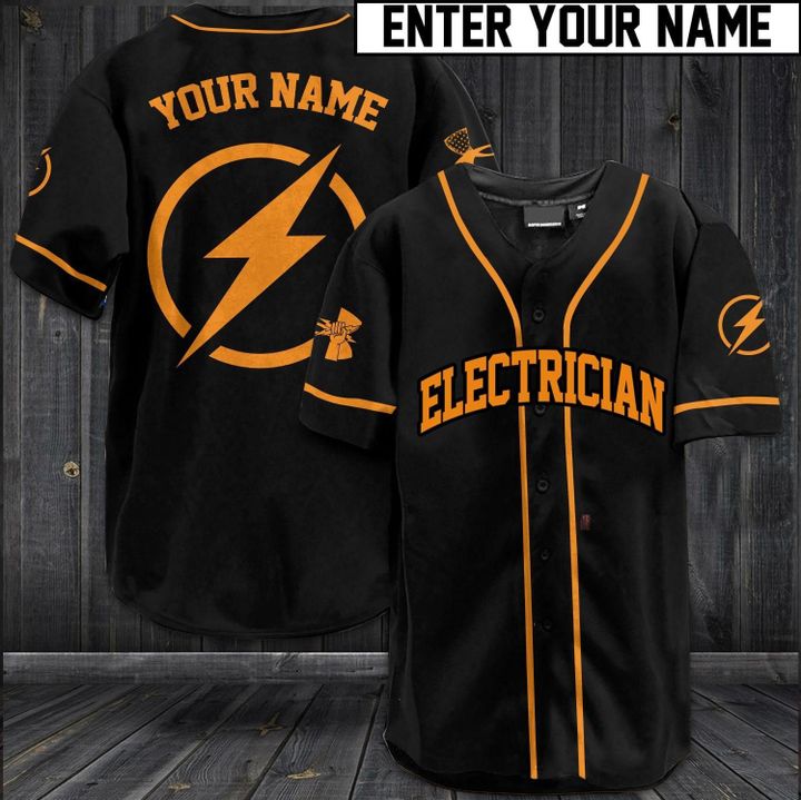 Electrician Custom Name Baseball Jersey – BBS