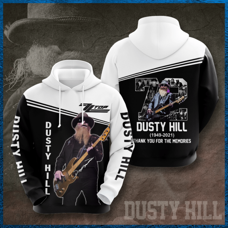 72 years Dusty Hill thank you for the memories hoodie – LIMITED EDITION