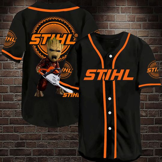 8-Groot Stihl Chainsaw Baseball Jersey Shirt (1)