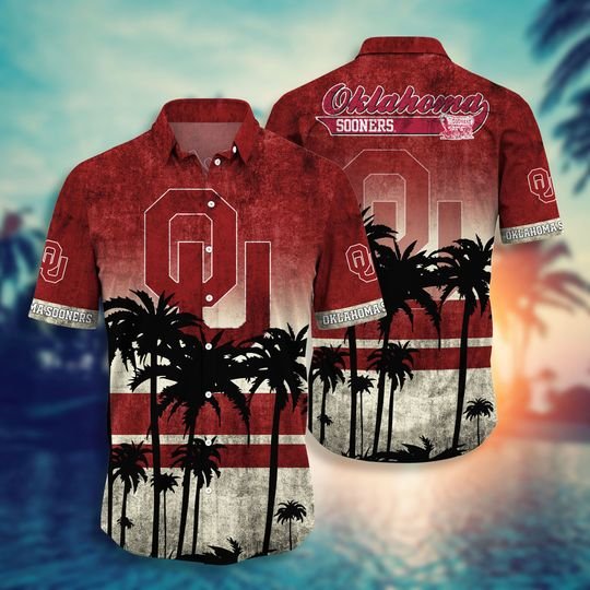 8-Oklahoma Sooners NCAA1 Hawaiian Shirt And Short (1)