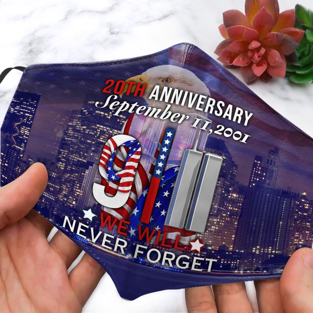 9 11 memorial 20th anniversary September face mask