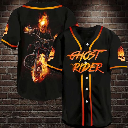 Ghost Rider Baseball Jersey Shirt – BBS