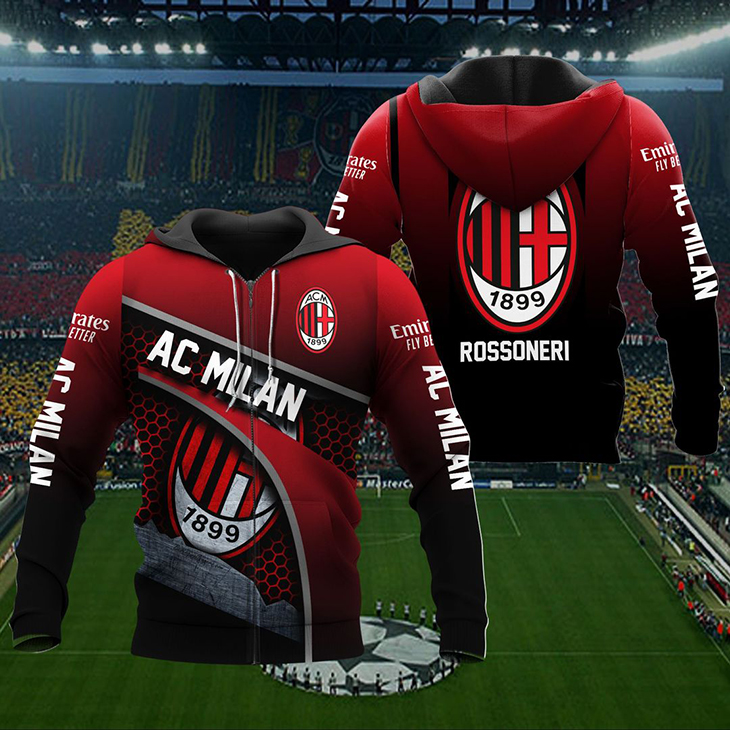 AC Milan 1899 Rossoneri 3D all over print Hoodie – LIMITED EDITION