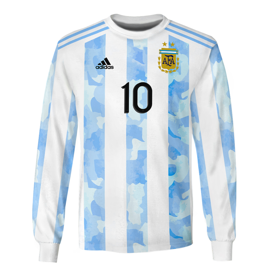 Adidas Argentina Leo Messi 10 3d hoodie and shirt 2