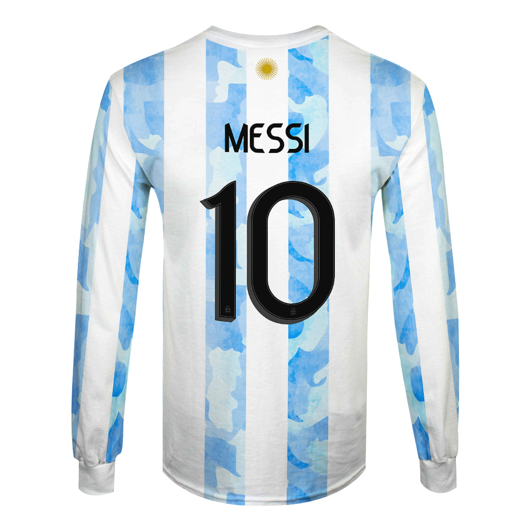 Adidas Argentina Leo Messi 10 3d hoodie and shirt 3
