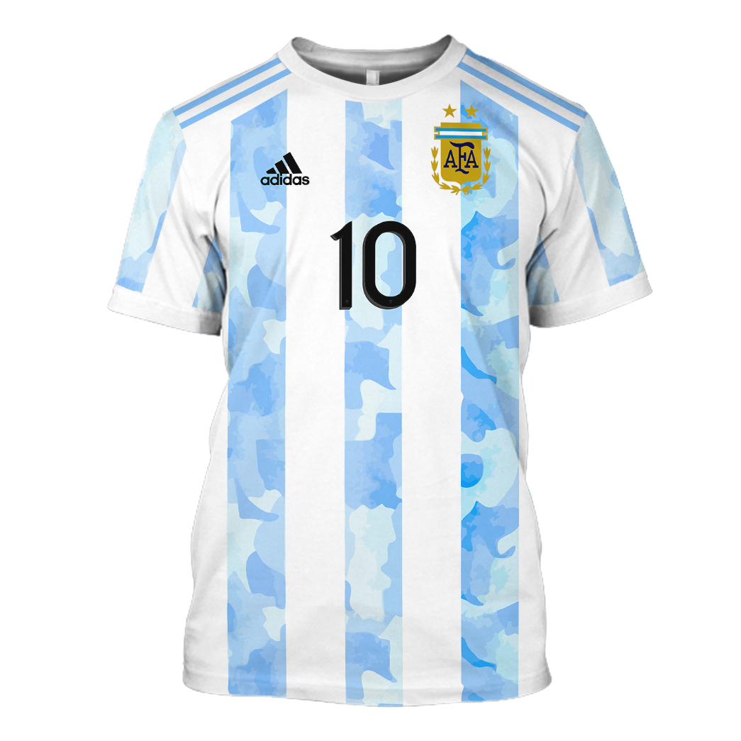 Adidas Argentina Leo Messi 10 3d hoodie and shirt 4