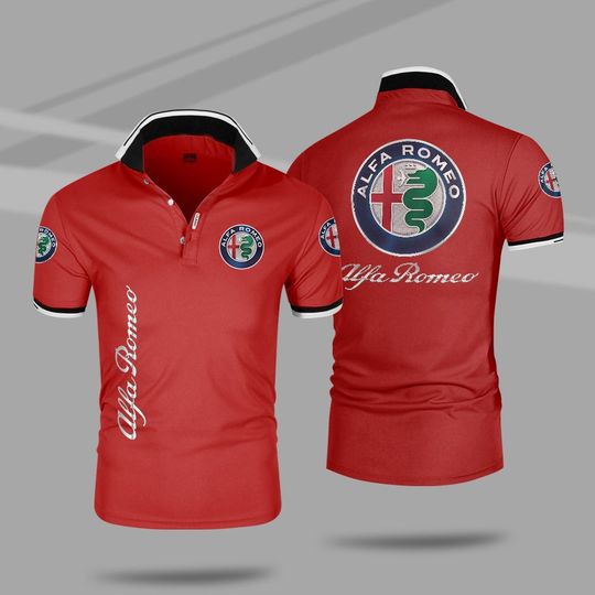 Alfa romeo 3d polo shirt 3