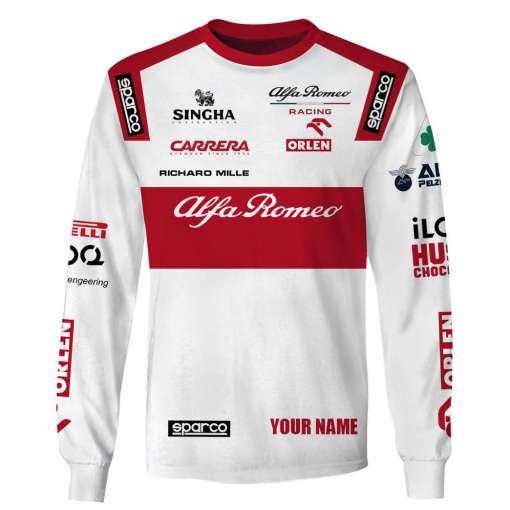 Alfa romeo F1 racing 3d hoodie2