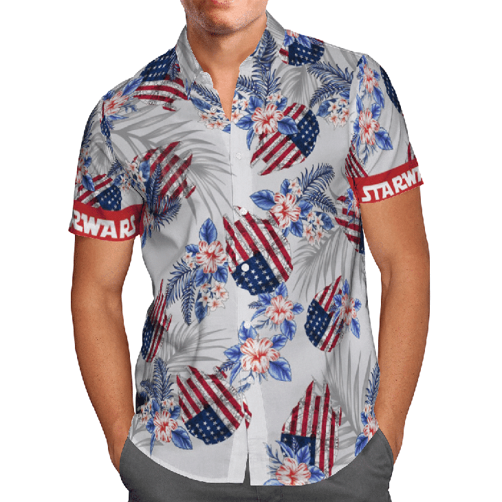 American Flag Star Wars Hawaiian Shirt1
