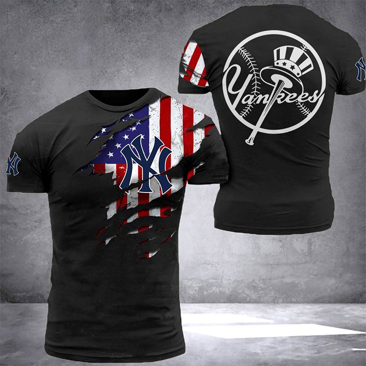American Flag YanKees T Shirt2