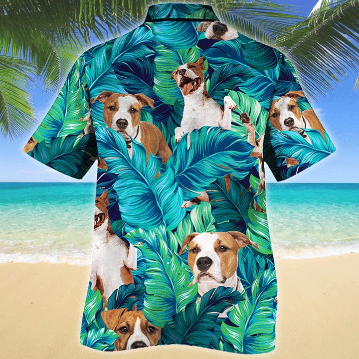 American staffordshire terrier dog hawaiian shirt 2