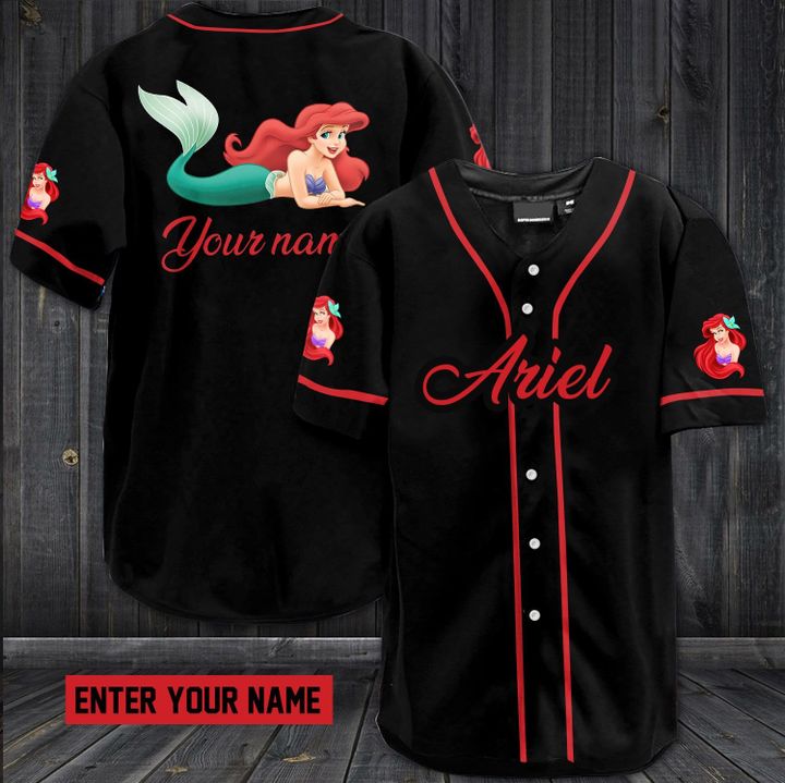 Ariel custom name baseball jersey